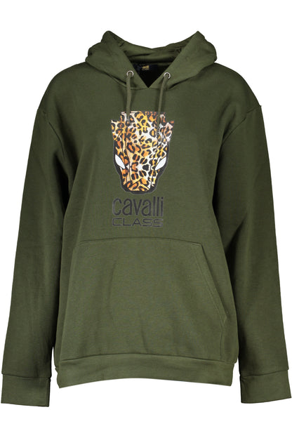 felpa verde militare CAVALLI CLASS stampa design