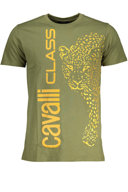 t-shirt uomo CAVALLI CLASS verde militare