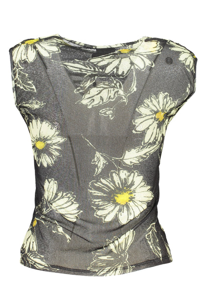 maglia DESIGUAL fantasia fiori nera