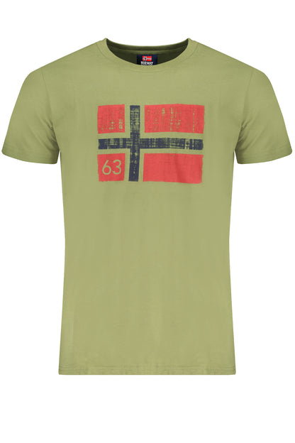 t-shirt uomo NORWAY 1963 verde militare