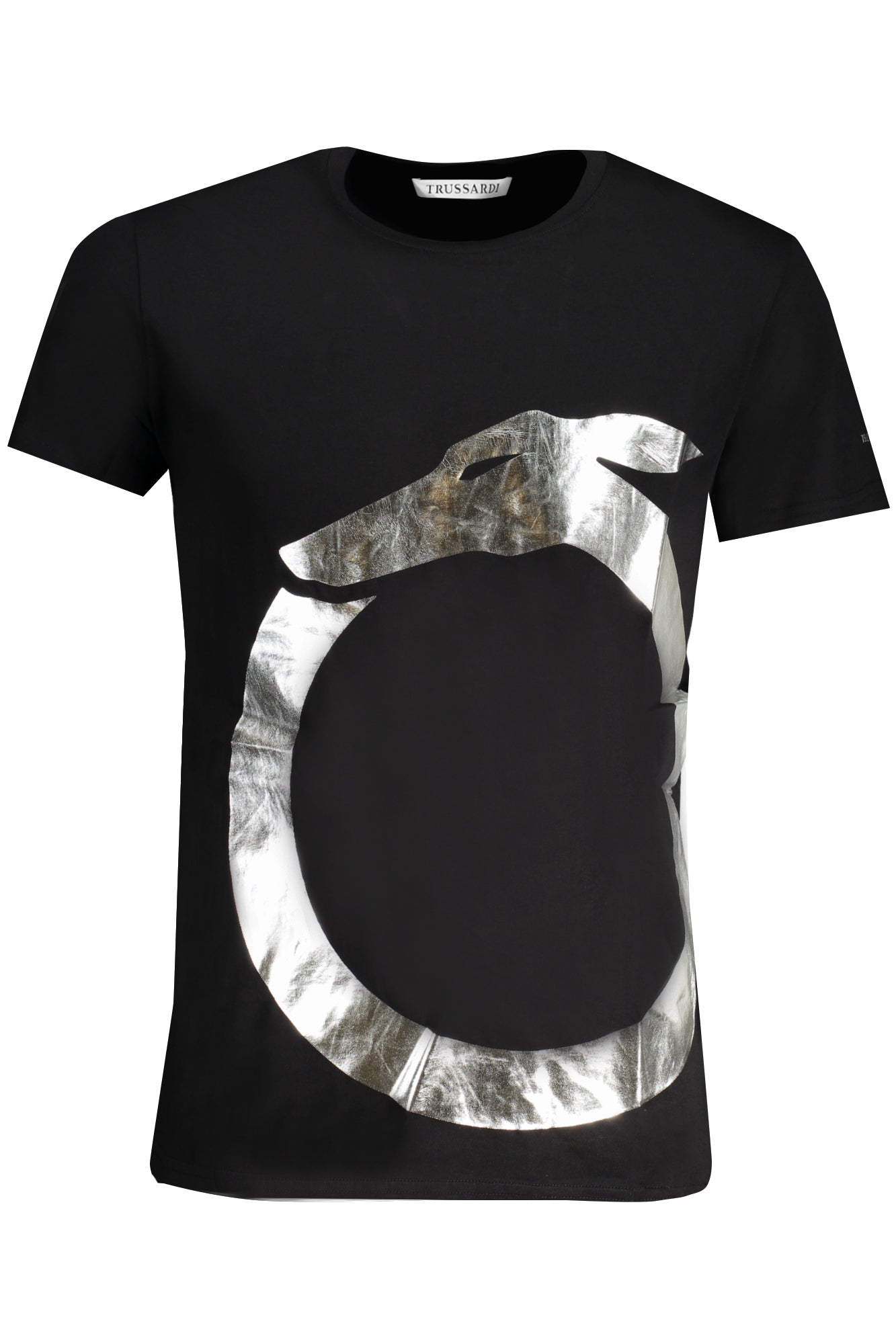 t-shirt uomo TRUSSARDI nero silver