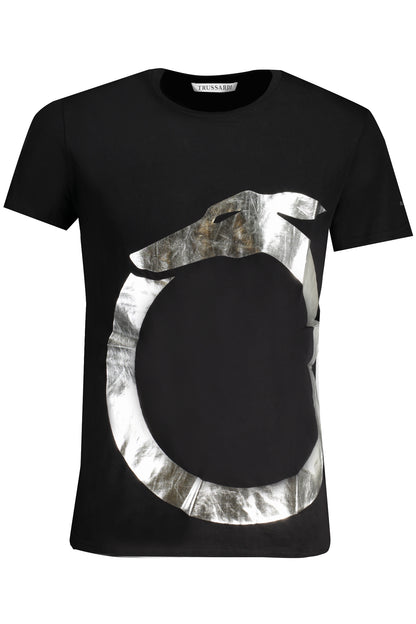 t-shirt uomo TRUSSARDI nero silver